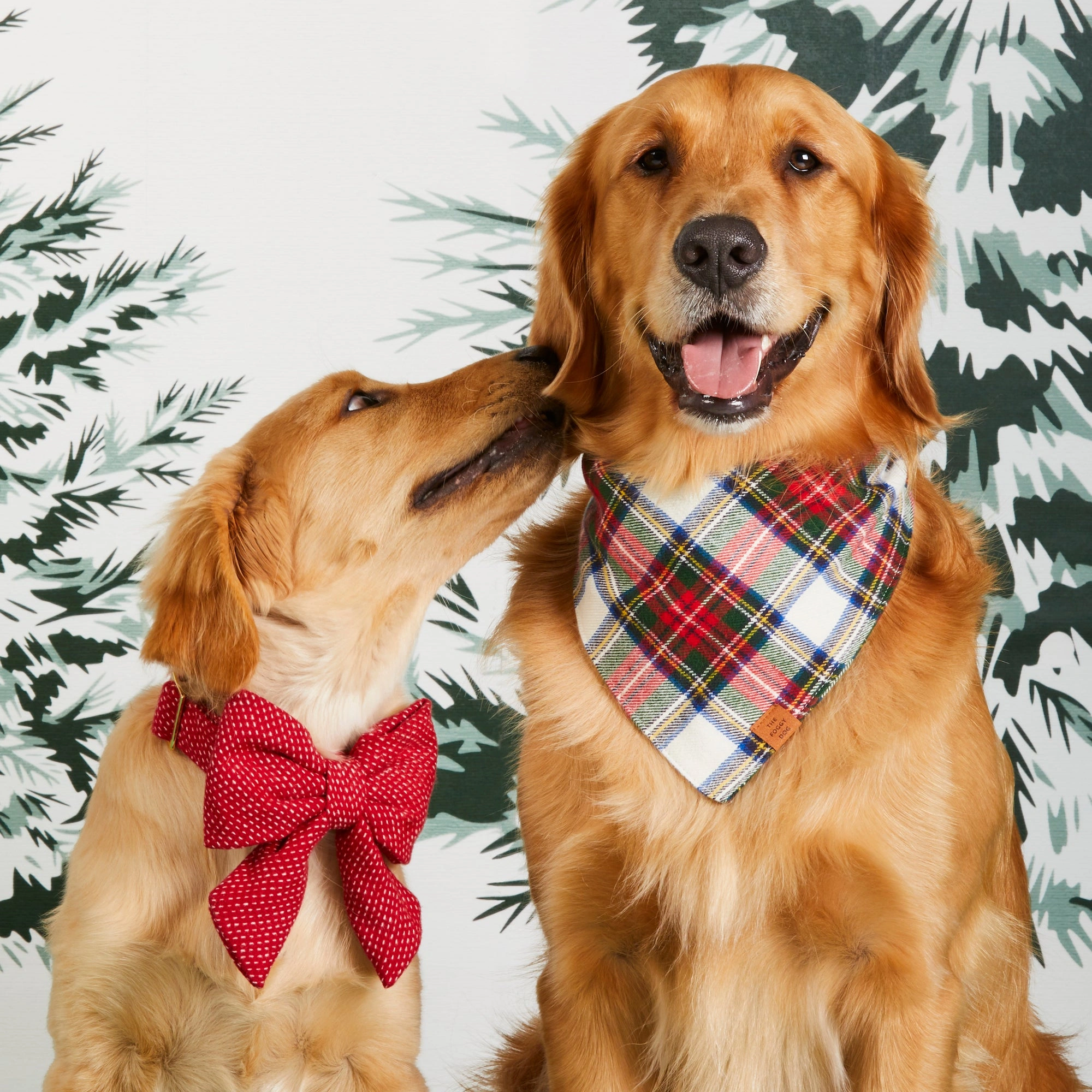 Berry Cute Pup Bow: Cozy Flannel Charm for Your Lady Dog!