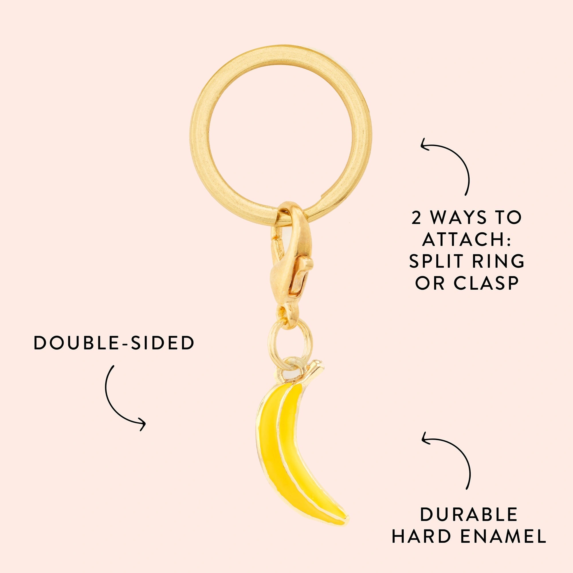 Banana Bliss Collar Charm: Wear Sunshine, Brighten Up Every Walk!